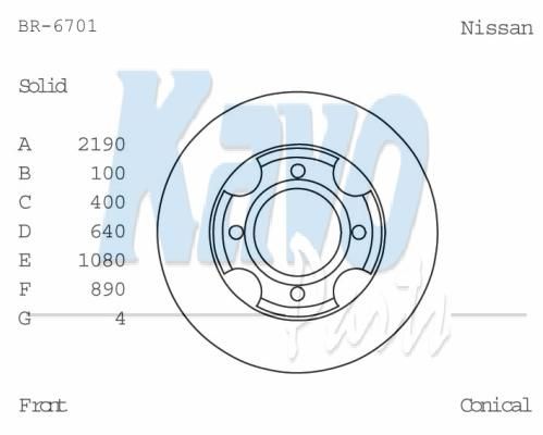 KAVO PARTS Jarrulevy BR-6701